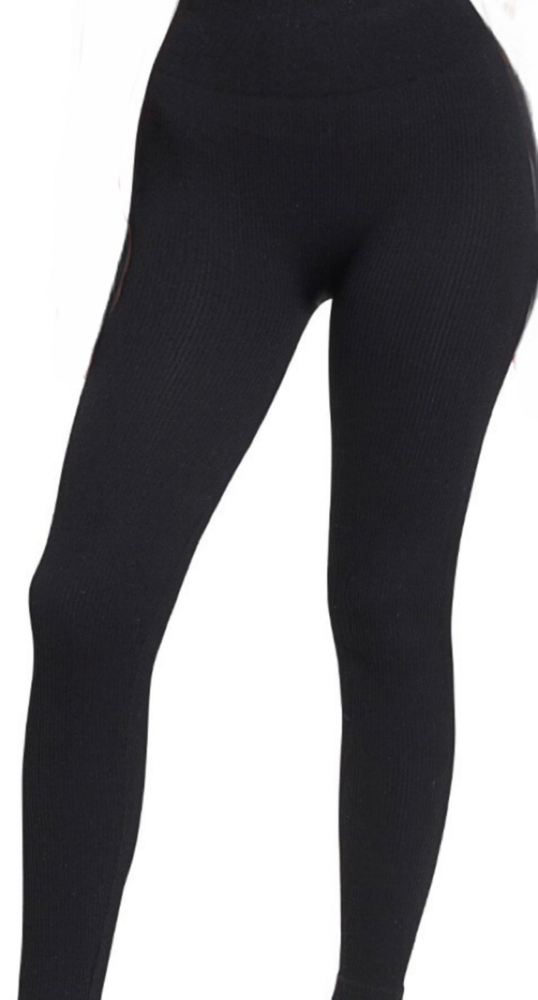 Black Ribbed leggings